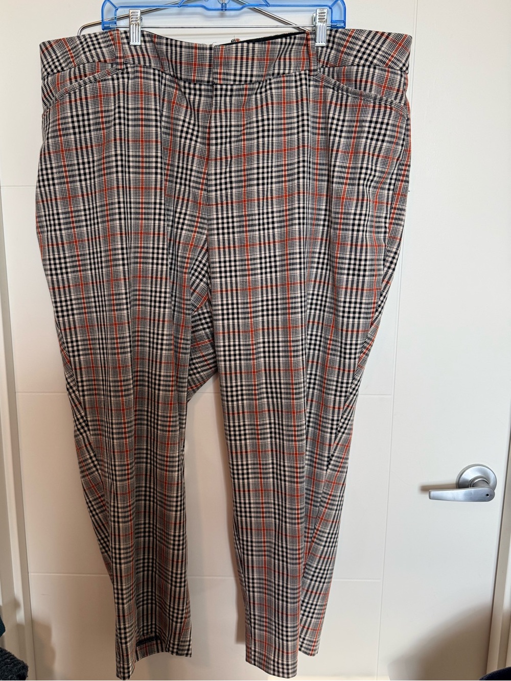 Ava & Viv Gray Plaid Dress Pants with Red Accents